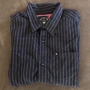 Quiksilver Black Button up short sleeve shirt